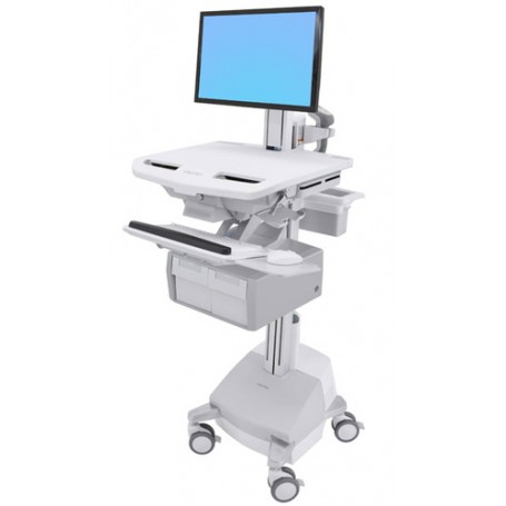 Ergotron SV44-13C1-C carrello e supporto multimediale Alluminio, Grigio, Bianco Pannello piatto Carrello multimedi (SV44-13C1-C)
