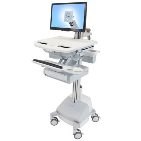 Ergotron SV44-1211-C carrello e supporto multimediale Alluminio, Grigio, Bianco Pannello piatto Carrello multimedi (SV44-1211-C)