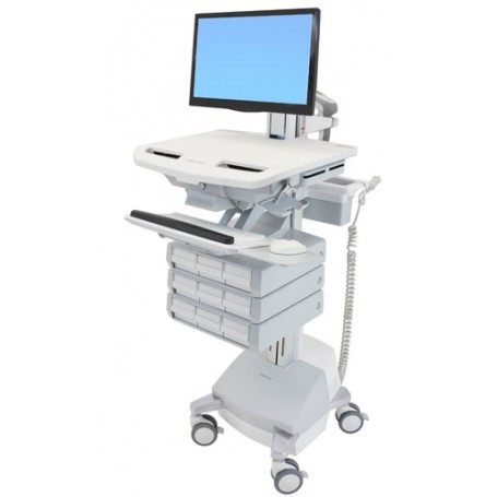 Ergotron SV44-1391-C carrello e supporto multimediale Alluminio, Grigio, Bianco Pannello piatto Carrello multimedi (SV44-1391-C)