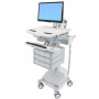 Ergotron SV44-1391-C carrello e supporto multimediale Alluminio, Grigio, Bianco Pannello piatto Carrello multimedi (SV44-1391-C)