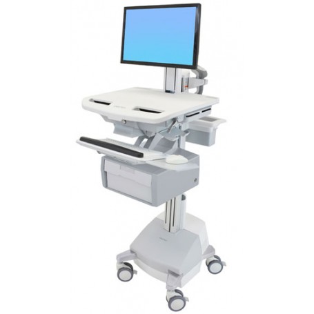 Ergotron SV44-13B1-C carrello e supporto multimediale Alluminio, Grigio, Bianco Pannello piatto Carrello multimedi (SV44-13B1-C)