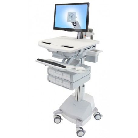 Ergotron SV44-1261-C carrello e supporto multimediale Alluminio, Grigio, Bianco Pannello piatto Carrello multimedi (SV44-1261-C)