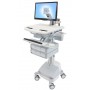 Ergotron SV44-1261-C carrello e supporto multimediale Alluminio, Grigio, Bianco Pannello piatto Carrello multimedi (SV44-1261-C)