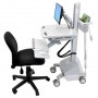 Ergotron SV42-6202-C carrello e supporto multimediale Alluminio, Grigio, Bianco Pannello piatto Carrello multimedi (SV42-6202-C)