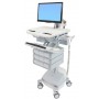 Ergotron SV44-1291-C carrello e supporto multimediale Alluminio, Grigio, Bianco Pannello piatto Carrello multimedi (SV44-1291-C)