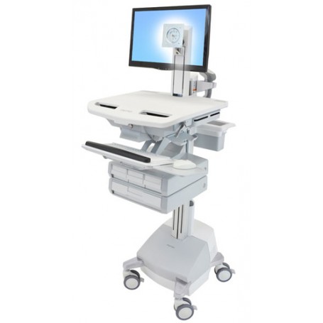 Ergotron SV44-1341-C carrello e supporto multimediale Alluminio, Grigio, Bianco Pannello piatto Carrello multimedi (SV44-1341-C)