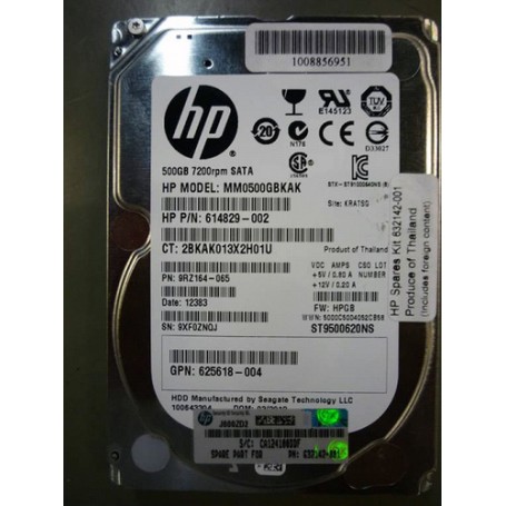Hewlett Packard Enterprise 632142-001 disco rigido interno 2.5" 500 GB SATA (632142-001)