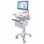 Ergotron StyleView Alluminio, Grigio, Bianco Pannello piatto Carrello multimediale (SV43-1360-0)