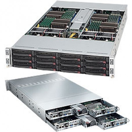 Supermicro CSE-827T-R1200B computer case Basso profilo (Slimline - stilizzato) Nero 1200 W (CSE-827T-R1200B)