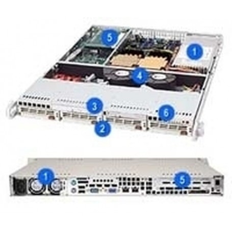 Supermicro CSE-813T-500CB computer case Basso profilo (Slimline - stilizzato) Nero 500 W (CSE-813T-500CB)