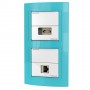 Kindermann 7456 000 544 presa energia RJ-45 + HDMI Bianco (7456000544)
