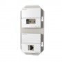 Kindermann 7456 000 543 presa energia RJ-45 + HDMI Bianco (7456000543)