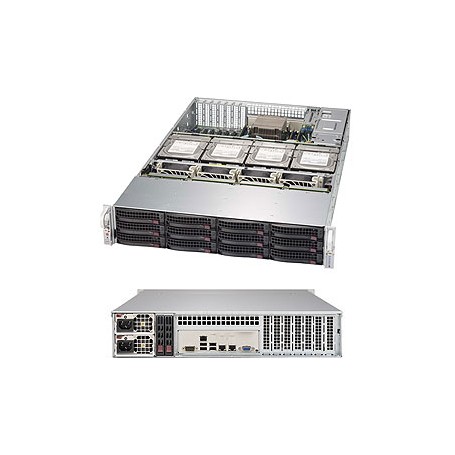 Supermicro 6028R-E1CR16T Intel® C612 LGA 2011 (Socket R) Armadio (2U) Nero, Grigio (SSG-6028R-E1CR16T)