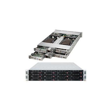 Supermicro 6028TR-HTFR Intel® C612 LGA 2011 (Socket R) Armadio (2U) Nero, Grigio (SYS-6028TR-HTFR)