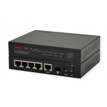 ROLINE 21.14.3524 switch di rete Gigabit Ethernet (10/100/1000) Supporto Power over Ethernet (PoE) Nero (21.14.3524)