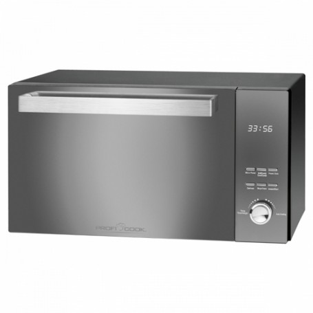 ProfiCook PC-MWG 1204 Superficie piana Microonde con grill 23 L 800 W Specchio, Acciaio inossidabile (501204)