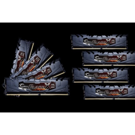 G.Skill Flare X (for AMD) memoria 128 GB 8 x 16 GB DDR4 2933 MHz (F4-2933C14Q2-128GFX)