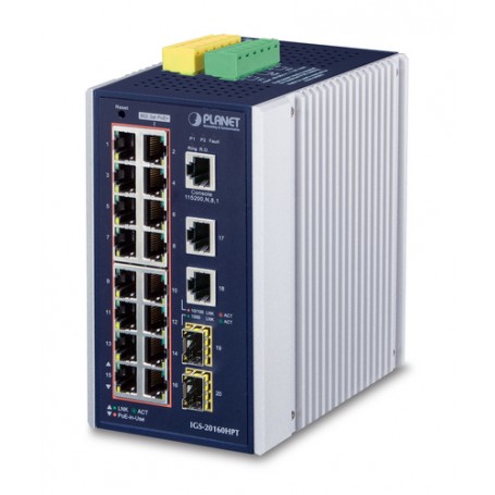 PLANET IGS-20160HPT switch di rete Gestito L2/L3 Gigabit Ethernet (10/100/1000) Supporto Power over Ethernet (PoE (IGS-20160HPT)