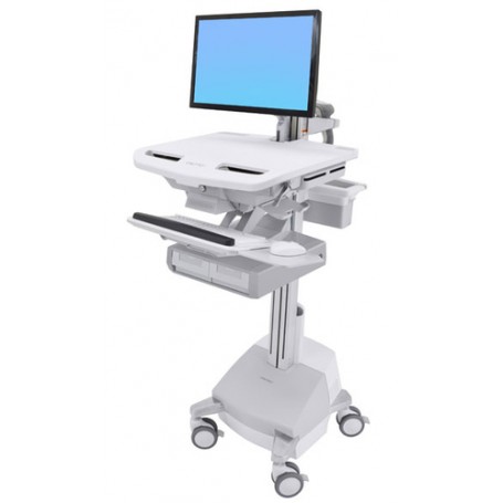 Ergotron SV44-12A1-C carrello e supporto multimediale Alluminio, Grigio, Bianco Pannello piatto Carrello multimedi (SV44-12A1-C)
