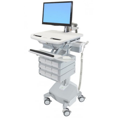 Ergotron SV44-1292-C carrello e supporto multimediale Alluminio, Grigio, Bianco Pannello piatto Carrello multimedi (SV44-1292-C)