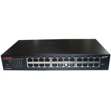 Longshine LCS-GS8424 switch di rete Gestito Gigabit Ethernet (10/100/1000) Nero (LCS-GS8424)