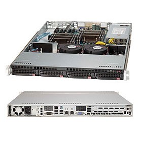 Supermicro SuperChassis 813T-600CB Supporto Nero, Grigio 600 W (CSE-813T-600CB)