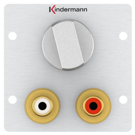 Kindermann 7444000518 presa energia 2 x RCA Alluminio (7444000518)
