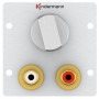Kindermann 7444000518 presa energia 2 x RCA Alluminio (7444000518)