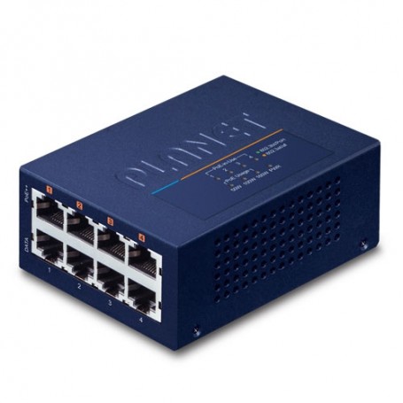 PLANET UPOE-400 switch di rete Fast Ethernet (10/100) Supporto Power over Ethernet (PoE) Blu (UPOE-400)