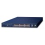 PLANET IPv6/IPv4, 4-Port Gestito Gigabit Ethernet (10/100/1000) Supporto Power over Ethernet (PoE) 1U Blu (GS-4210-24HP2C)