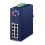 PLANET IP30 Industrial 4-port Gigabit Ethernet (10/100/1000) Supporto Power over Ethernet (PoE) Blu (IPOE-470)
