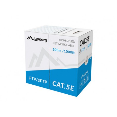 Lanberg LCF5-11CU-0305-S cavo di rete Grigio 305 m Cat5e F/UTP (FTP) (LCF5-11CU-0305-S)