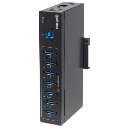 Manhattan 164405 hub di interfaccia USB 3.2 Gen 1 (3.1 Gen 1) Type-B 5000 Mbit/s Nero (164405)