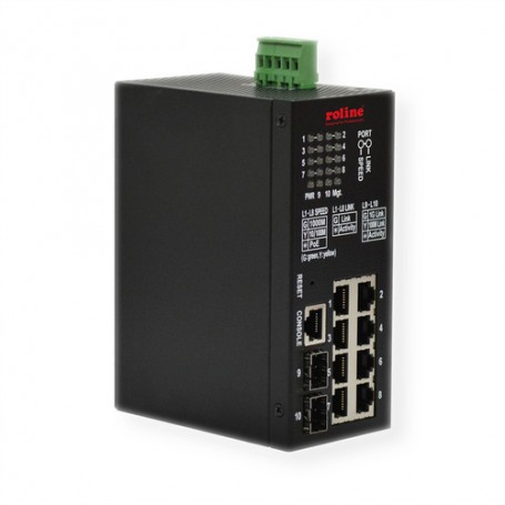 ROLINE 21.13.1137 switch di rete Gestito L2 Gigabit Ethernet (10/100/1000) Supporto Power over Ethernet (PoE) Nero (21.13.1137)