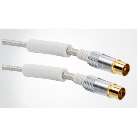 Schwaiger VDAN220 051 cavo coassiale 2 m Tipo F Argento, Bianco (VDAN220051)