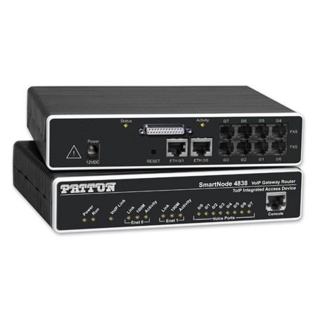 Patton SmartNode 4838 gateway/controller 10, 100 Mbit/s (SN4838/4JS4JOC/EUI)