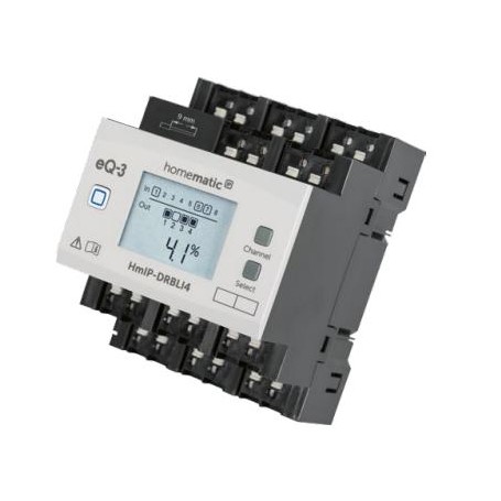 eQ-3 AG 154362A0 attuatore intelligente domestico DIN montato su guida Attuatore per tendina/persiana 4 canali (154362A0)