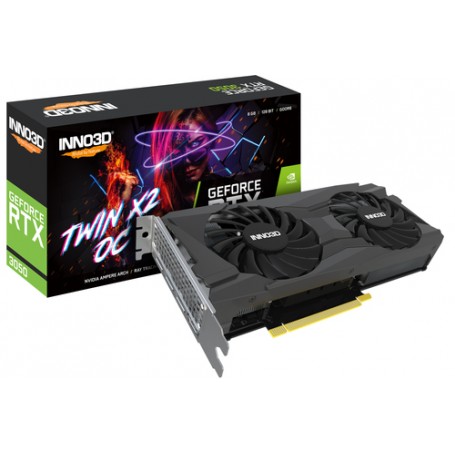 Inno3D GeForce RTX 3050 Twin X2 OC NVIDIA 8 GB GDDR6 (N30502-08D6X-11902130)