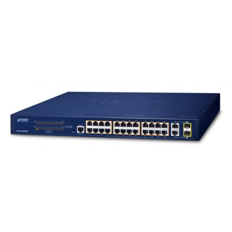 PLANET FGSW-2624HPS4 switch di rete Gestito L2/L4 Gigabit Ethernet (10/100/1000) Supporto Power over Ethernet (P (FGSW-2624HPS4)