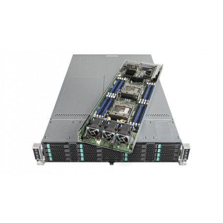 Intel VRN2224THY4 sistema barebone per server Intel® C612 LGA 2011-v3 Armadio (2U) Nero, Argento (VRN2224THY4)