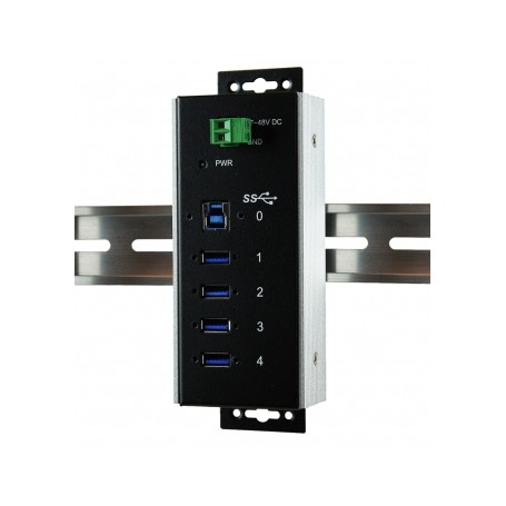 EXSYS EX-1187HMVS-WT hub di interfaccia USB 3.2 Gen 1 (3.1 Gen 1) Type-B 5000 Mbit/s Nero (EX-1187HMVS-WT)