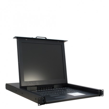 Inter-Tech KVM-1708 EN console a rack 43,2 cm (17") 1280 x 1024 Pixel Acciaio Nero 1U (88887058)