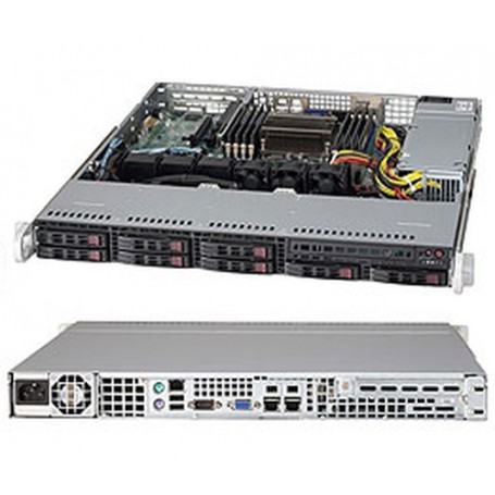 Supermicro Superserver 1017R-MTF Intel® C602 LGA 2011 (Socket R) Rack (1U) Nero (SYS-1017R-MTF)