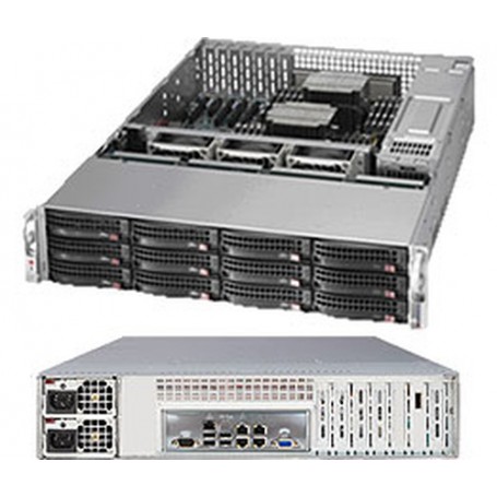 Supermicro SuperServer 6027R-E1R12N Intel® C602 LGA 2011 (Socket R) Armadio (2U) Nero (SSG-6027R-E1R12N)