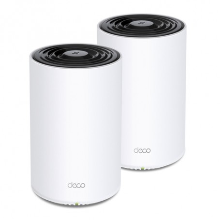 TP-LINK Deco X68 (2-pack) Banda tripla (2.4 GHz/5 GHz/5 GHz) Wi-Fi 6 (802.11ax) Nero, Bianco Interno (DECO X68(2-PACK))