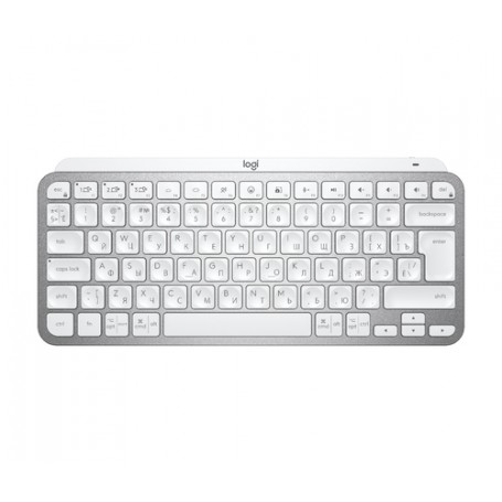 Logitech MX Keys Mini Minimalist Wireless Illuminated Keyboard tastiera RF senza fili + Bluetooth QWERTY Russo Grig (920-010502)