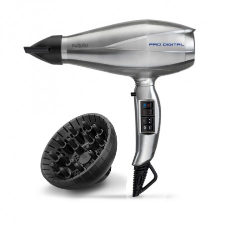 BaByliss Pro Digital 2200 W Grigio, Argento (6000E)
