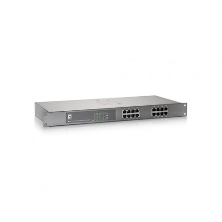 LevelOne FEP-1611 switch di rete Non gestito Fast Ethernet (10/100) Supporto Power over Ethernet (PoE) Grigio (FEP-1611)