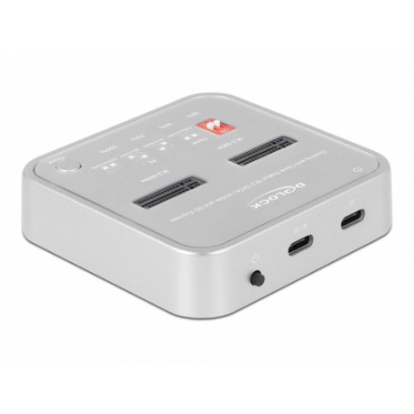 DeLOCK 64138 docking station per unità di archiviazione Argento (64138)