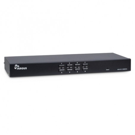 Inter-Tech AS-9108DA switch per keyboard-video-mouse (kvm) Montaggio rack Nero (88887302)